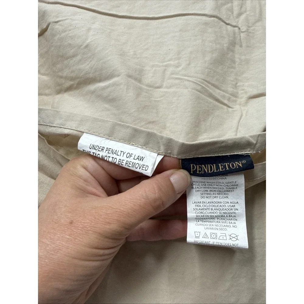 Pendleton Set (2) Opal Springs Pieced Quilt Pillow Shams Cotton 20x26